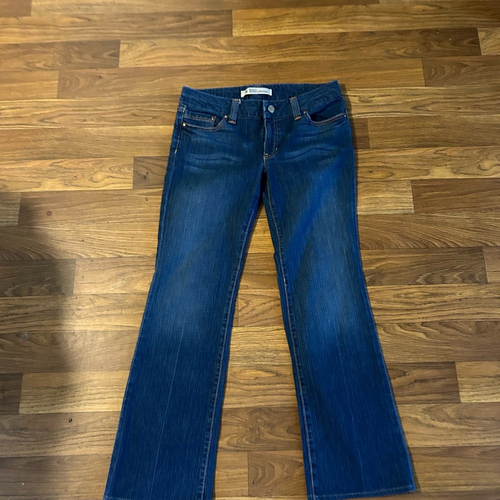 Ultra Low Rise GAP Blue Flare Wide Leg Jeans